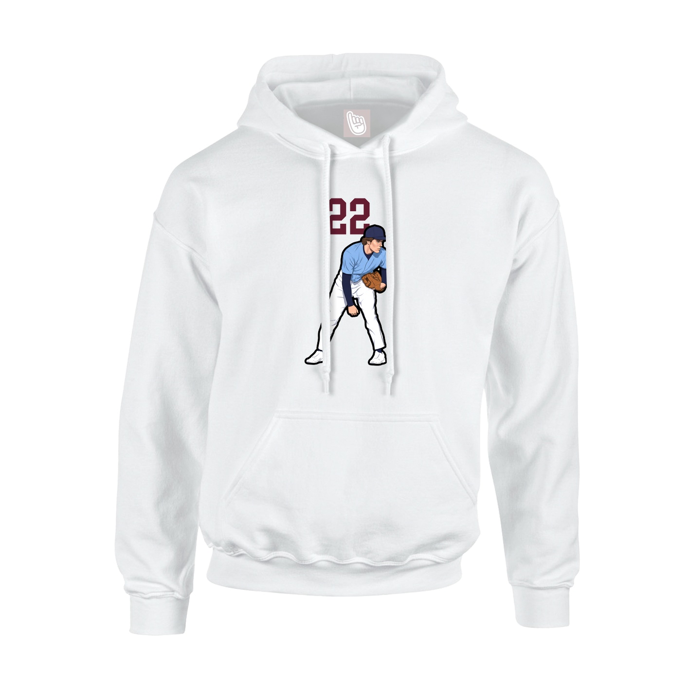 Hoodie — Number Top in White