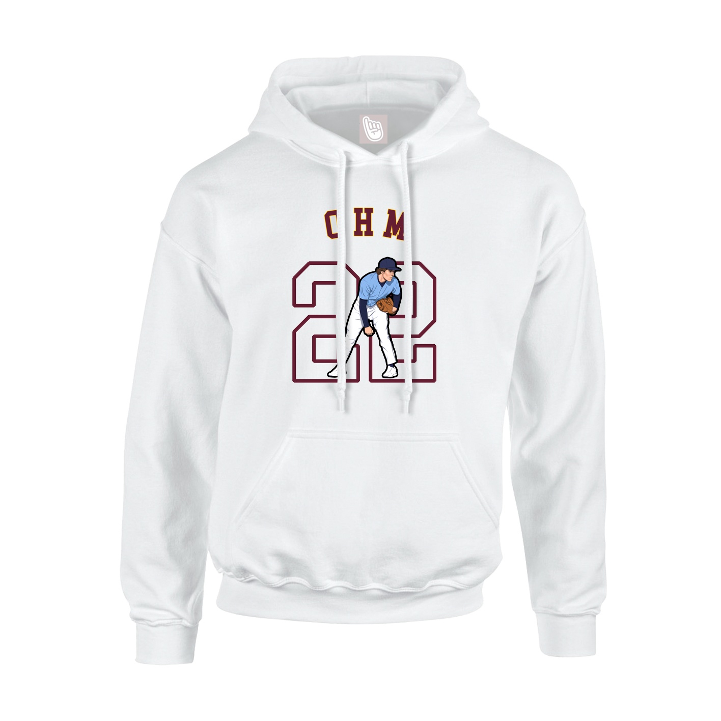 Youth Hoodie — Shirsey Arch in White