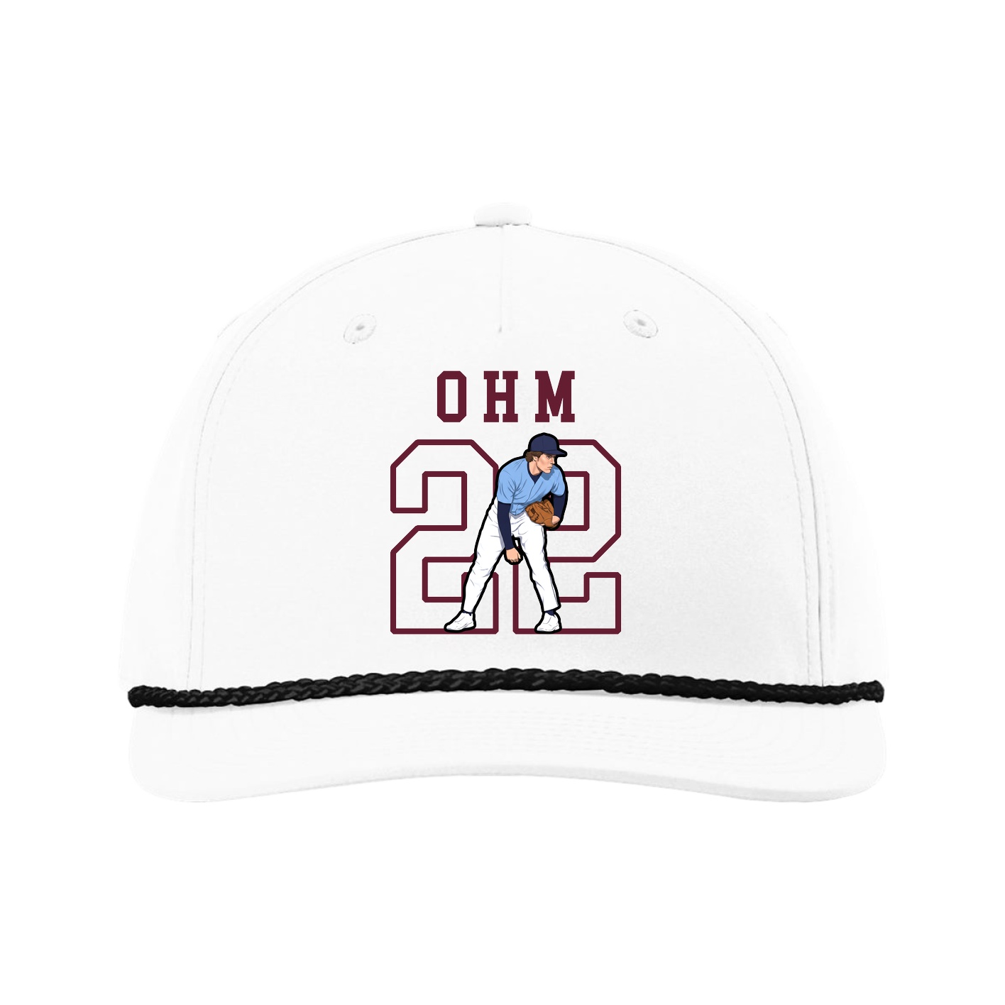 Five-Panel Classic Rope Cap — Shirsey in White