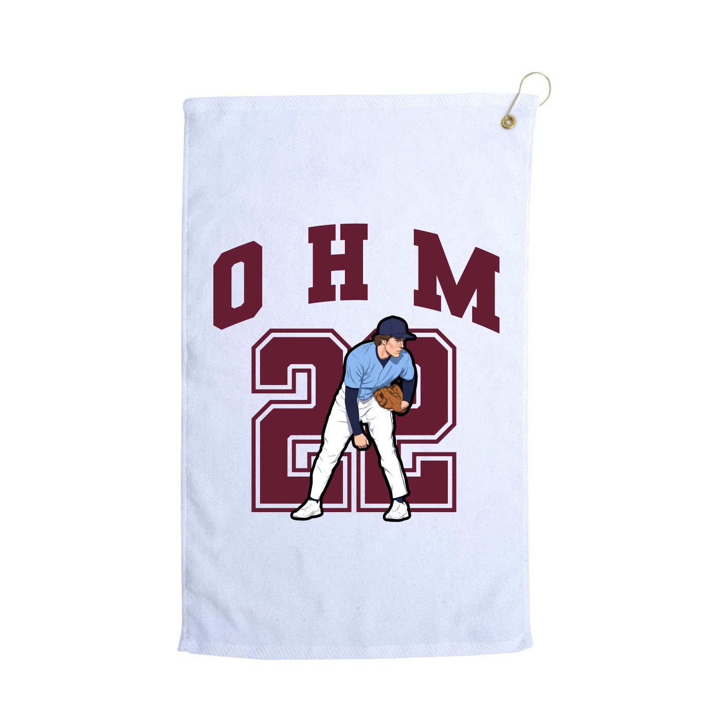 Golf Towel — Number in White