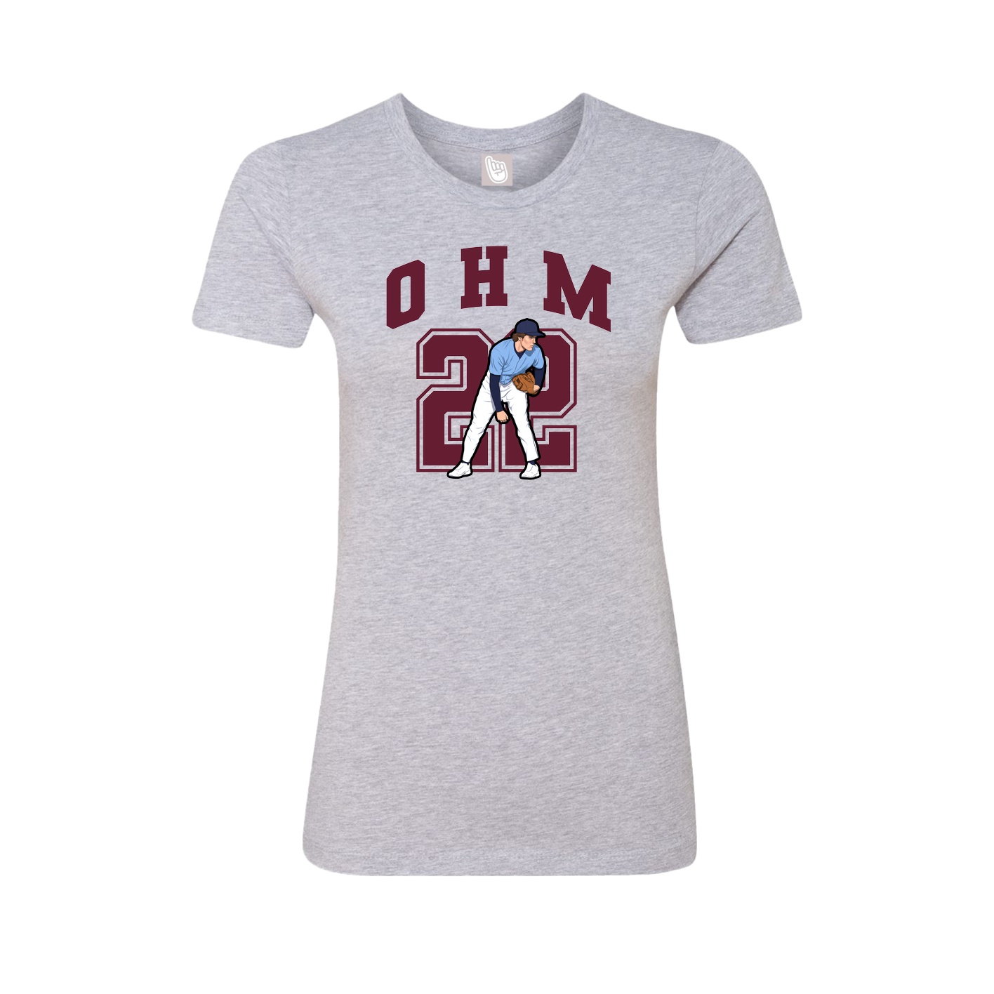 Womens Tee — Number in Grey