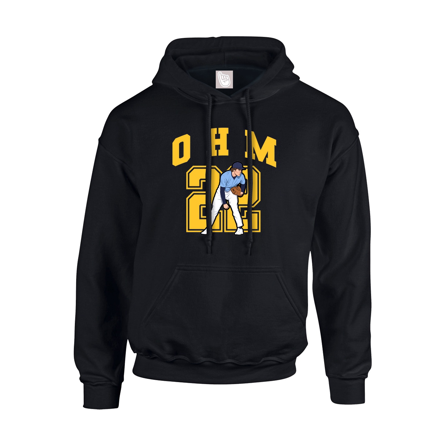Youth Hoodie — Number in Black