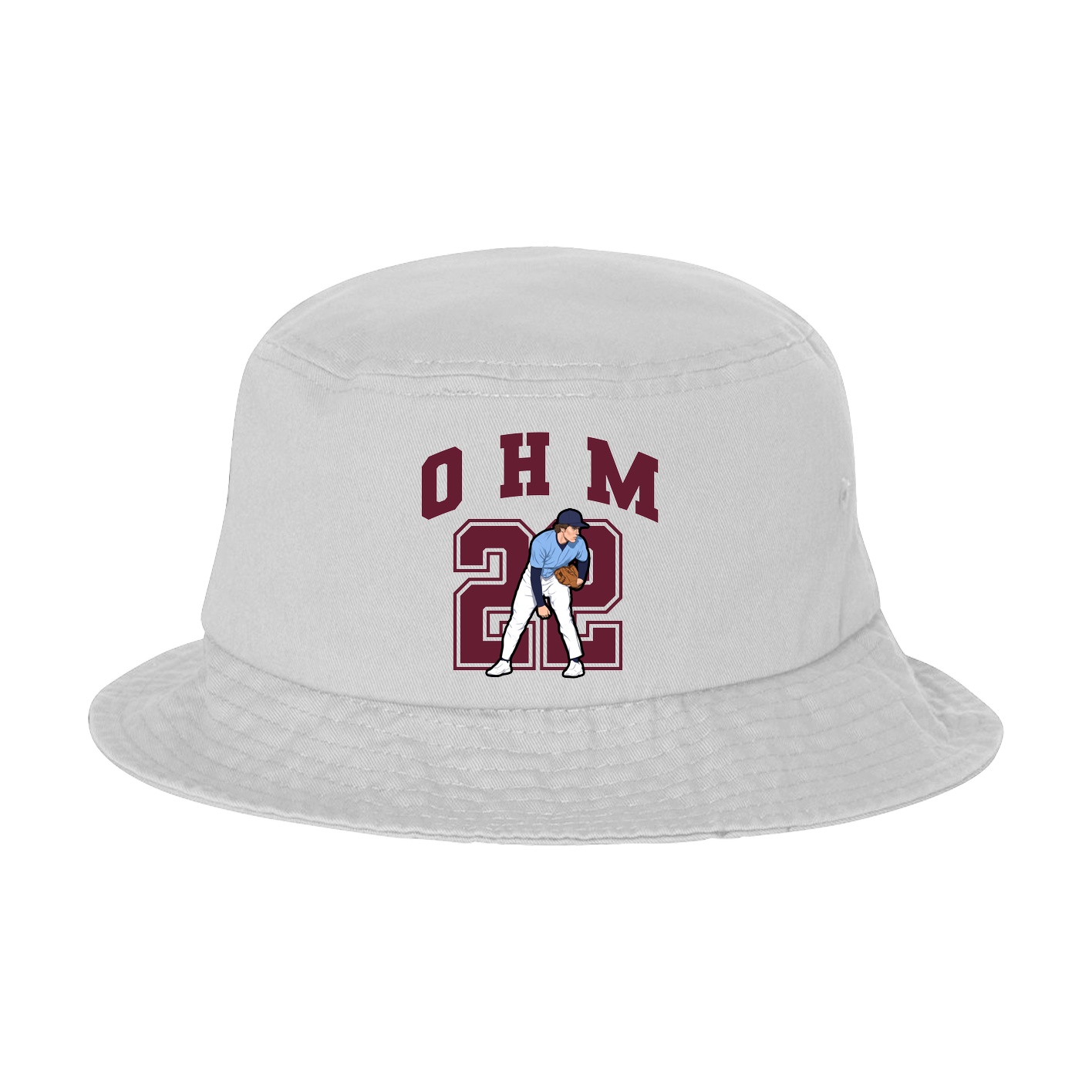 Bucket Cap — Number in White