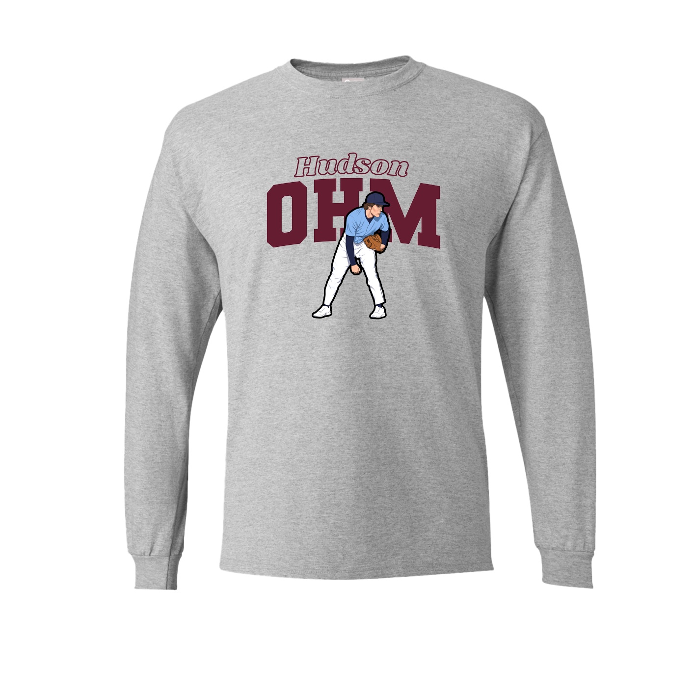 Long Sleeve Tee — Name Arch in Grey