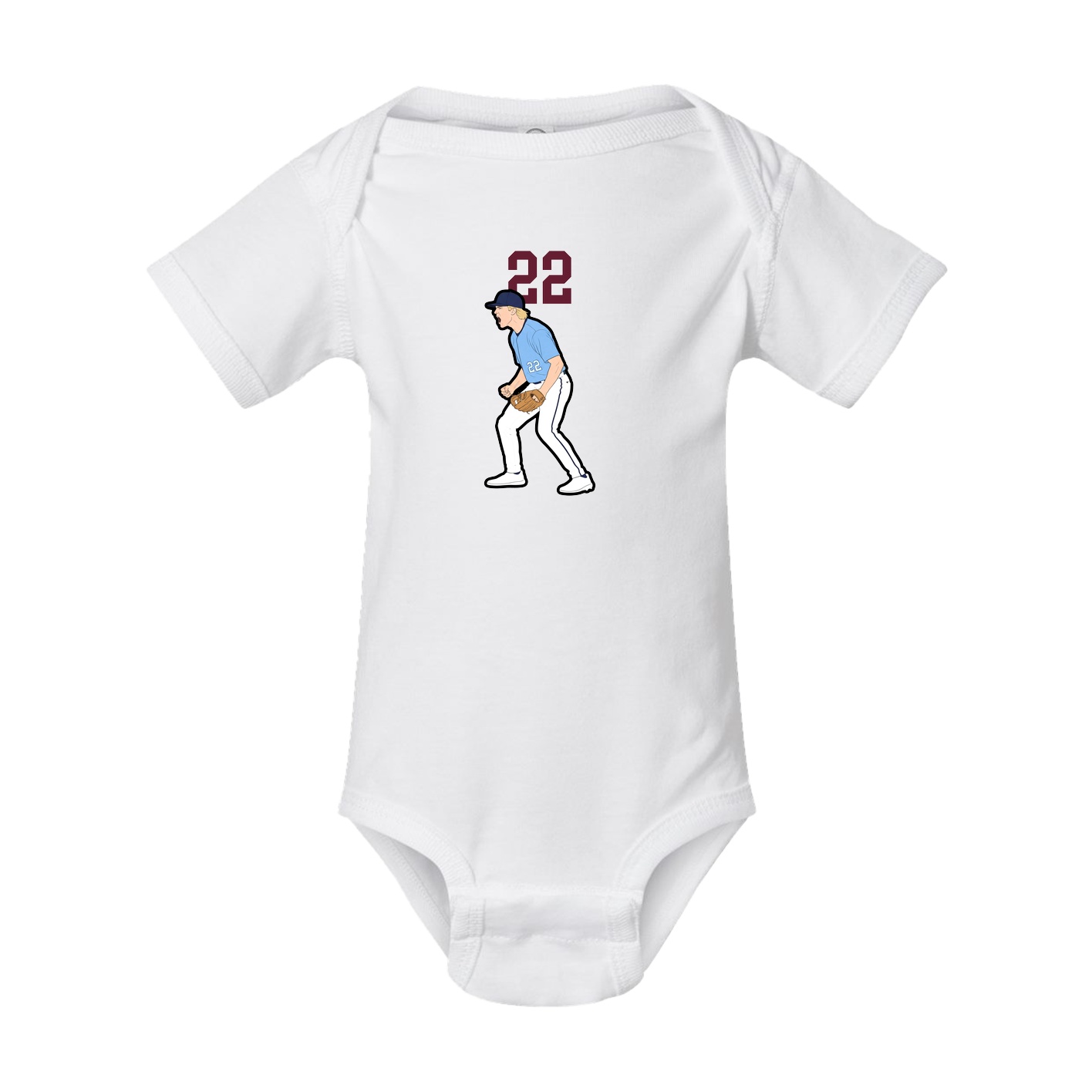 Baby Onesie — Number Top in White