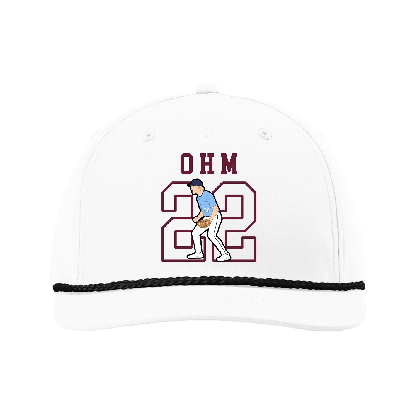 Five-Panel Classic Rope Cap — Shirsey in White