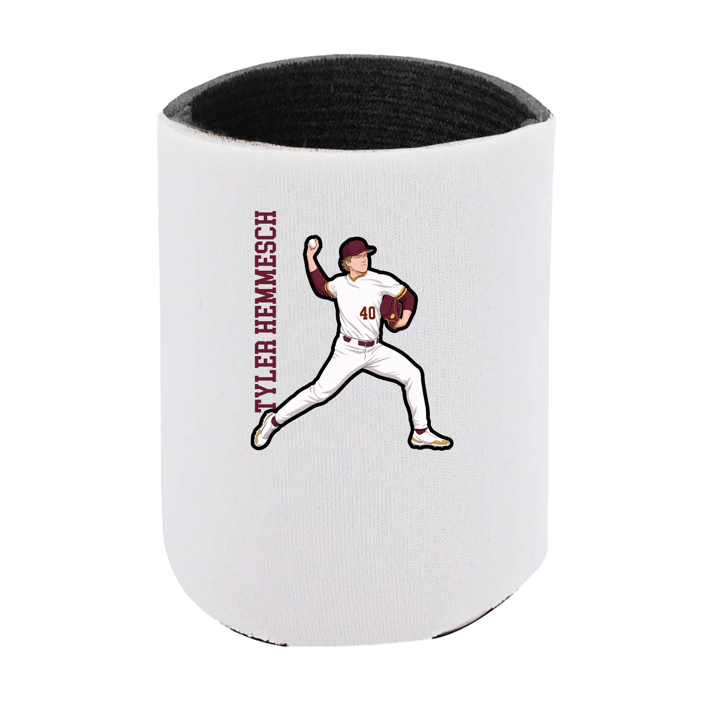 Can Holder — Name Vertical in White