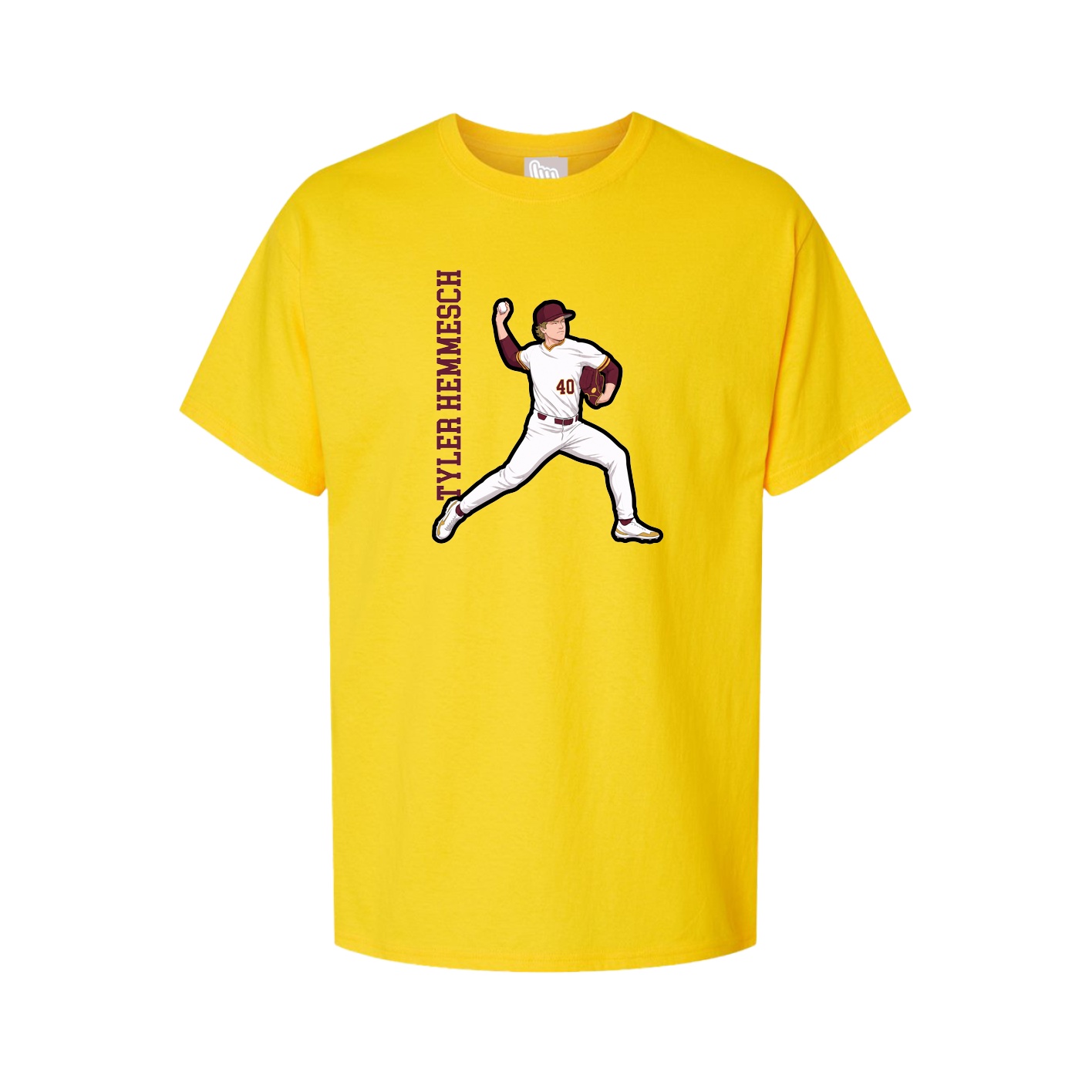 Tee — Name Vertical in Gold
