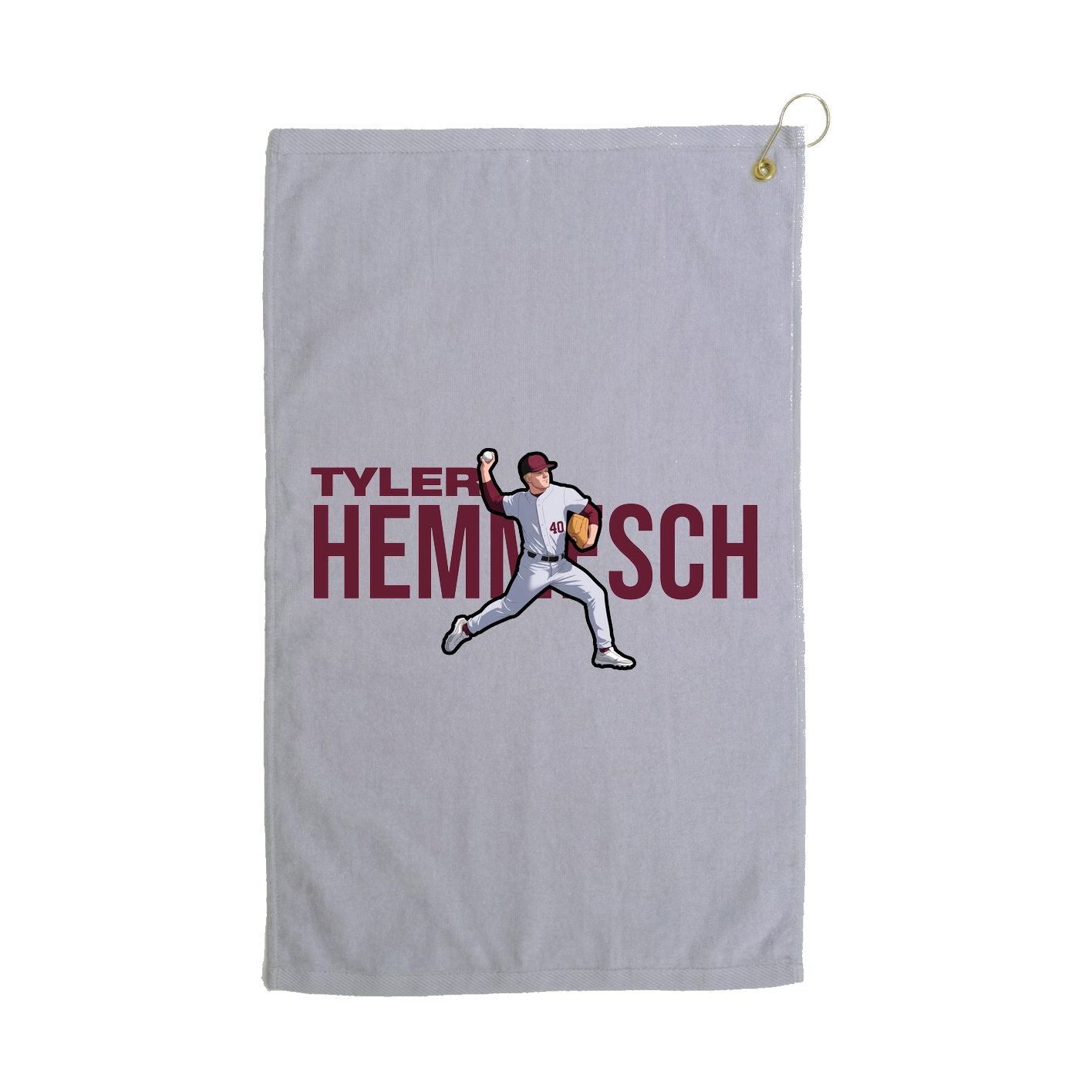 Golf Towel — Player Name in Grey