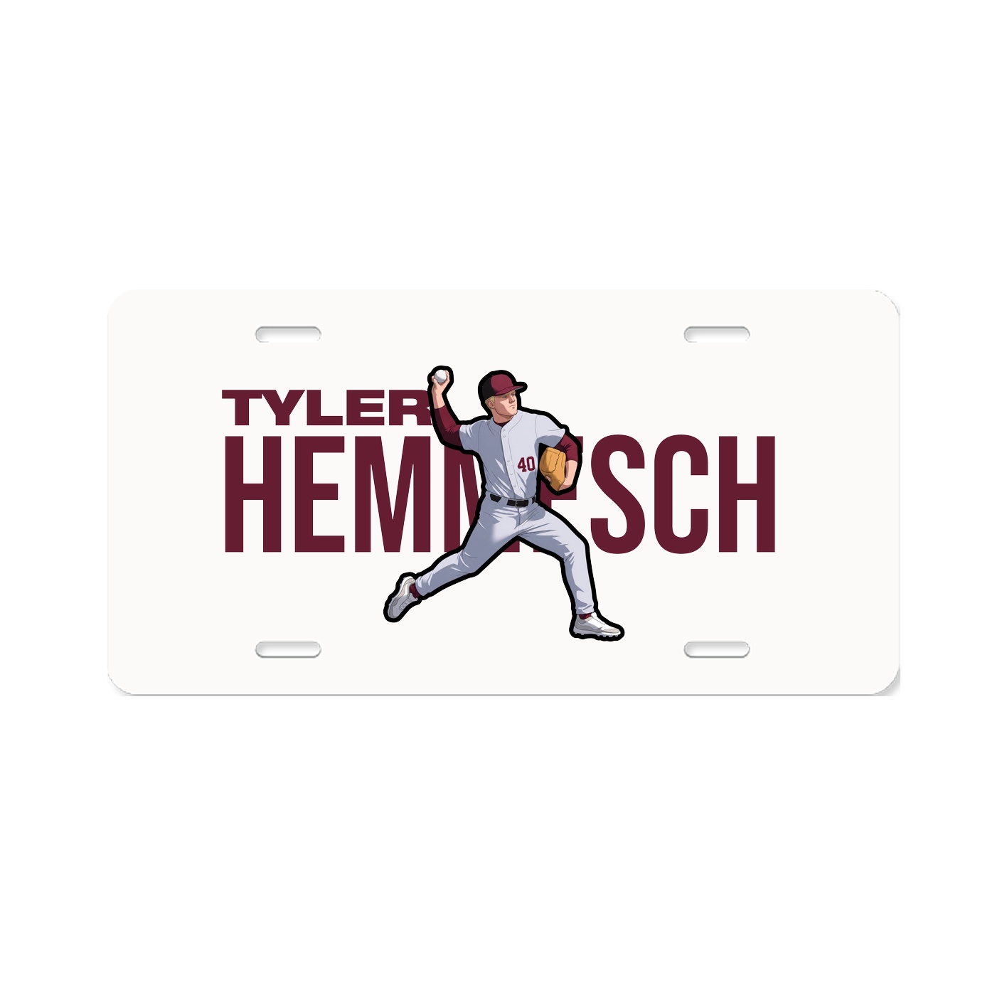 License Plate — Player Name in Classic