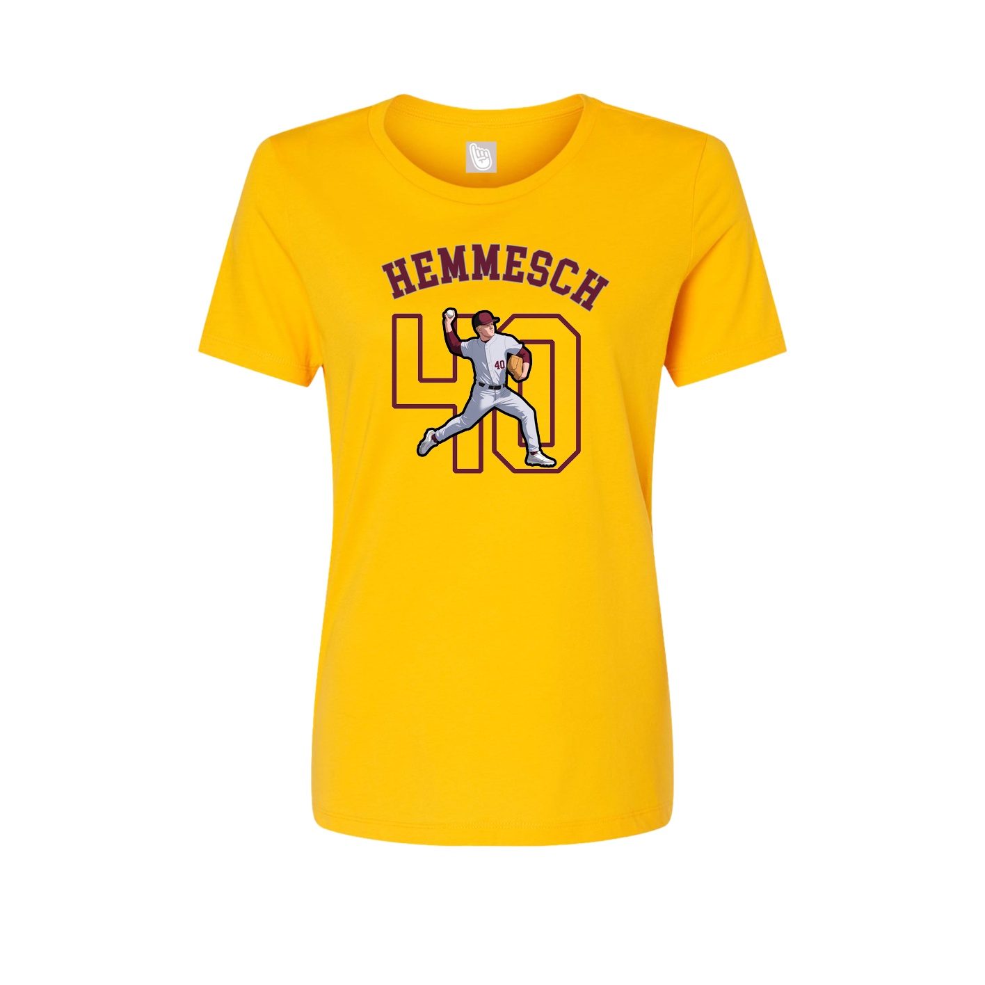 Fitted Women's Tee — Shirsey Arch in Gold