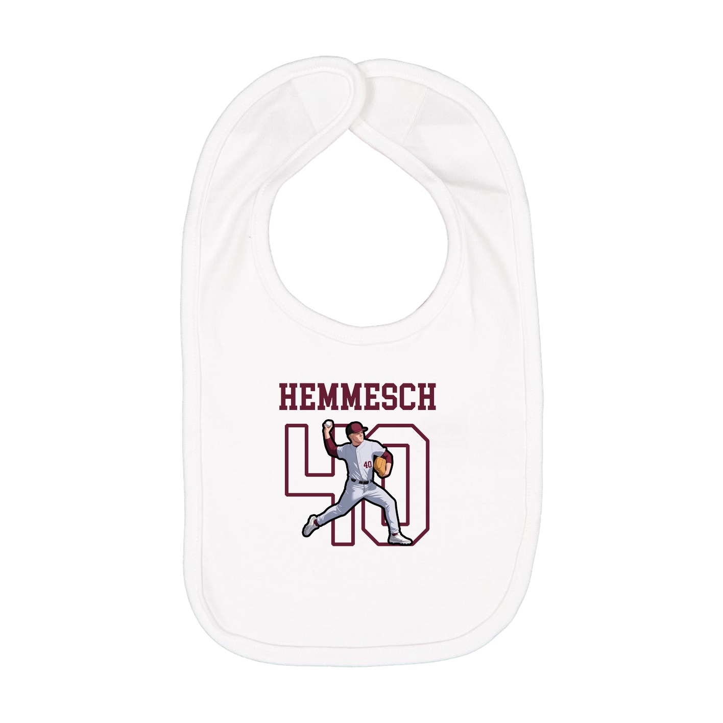 Infant Bib — Shirsey in White