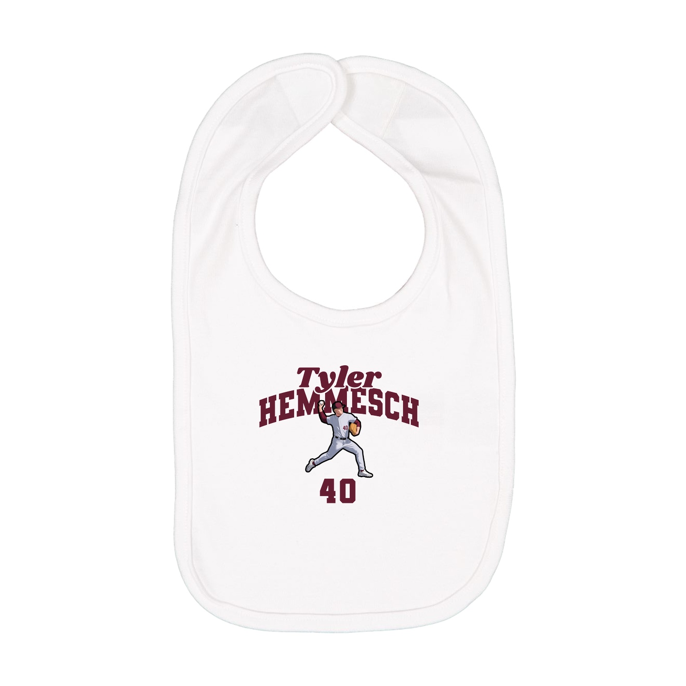 Infant Bib — Signature Arch in White