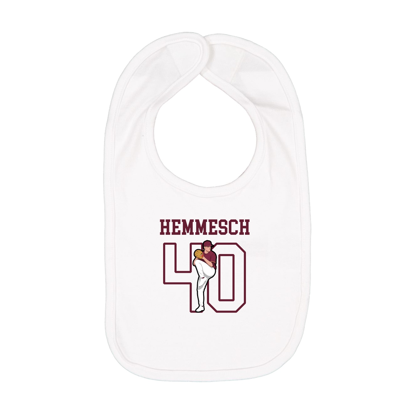 Infant Bib — Shirsey in White