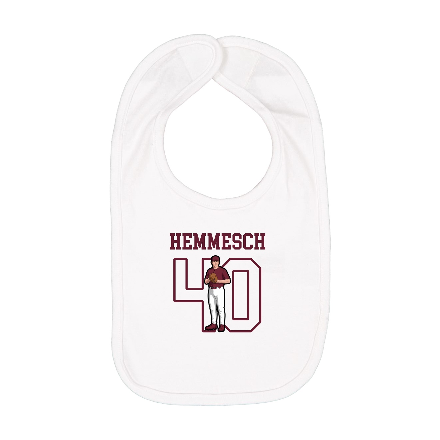 Infant Bib — Shirsey in White