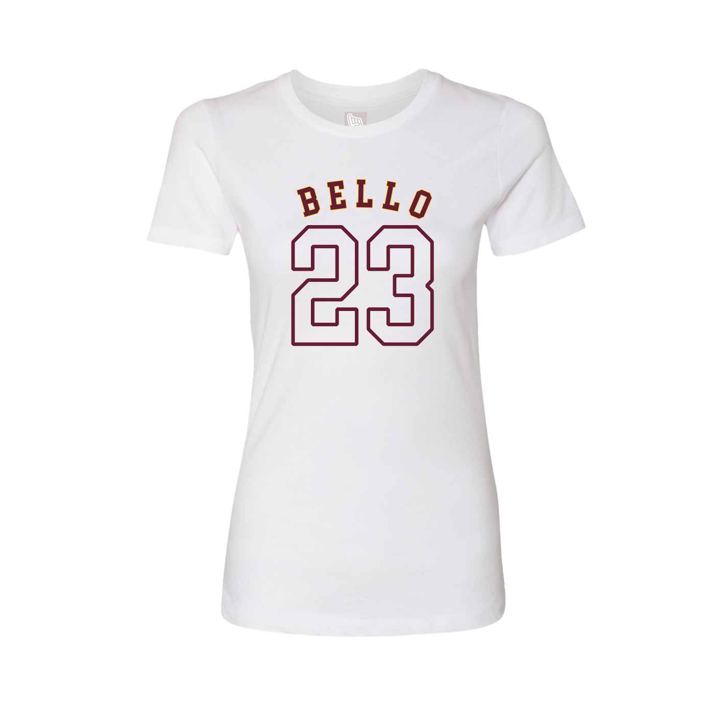 Fitted Women's Tee — Shirsey Arch in White