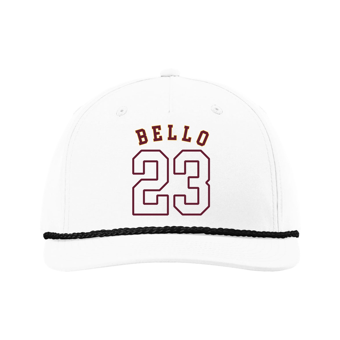 Five-Panel Classic Rope Cap — Shirsey Arch in White