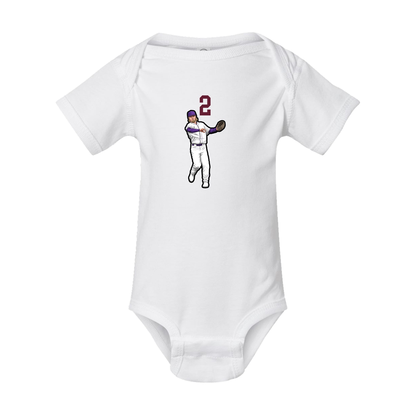 Baby Onesie — Number Top in White