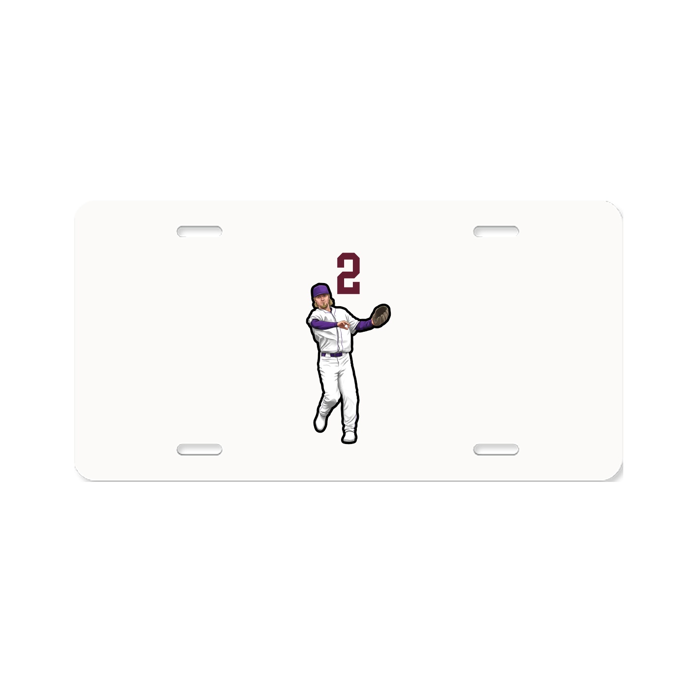 License Plate — Number Top in Classic