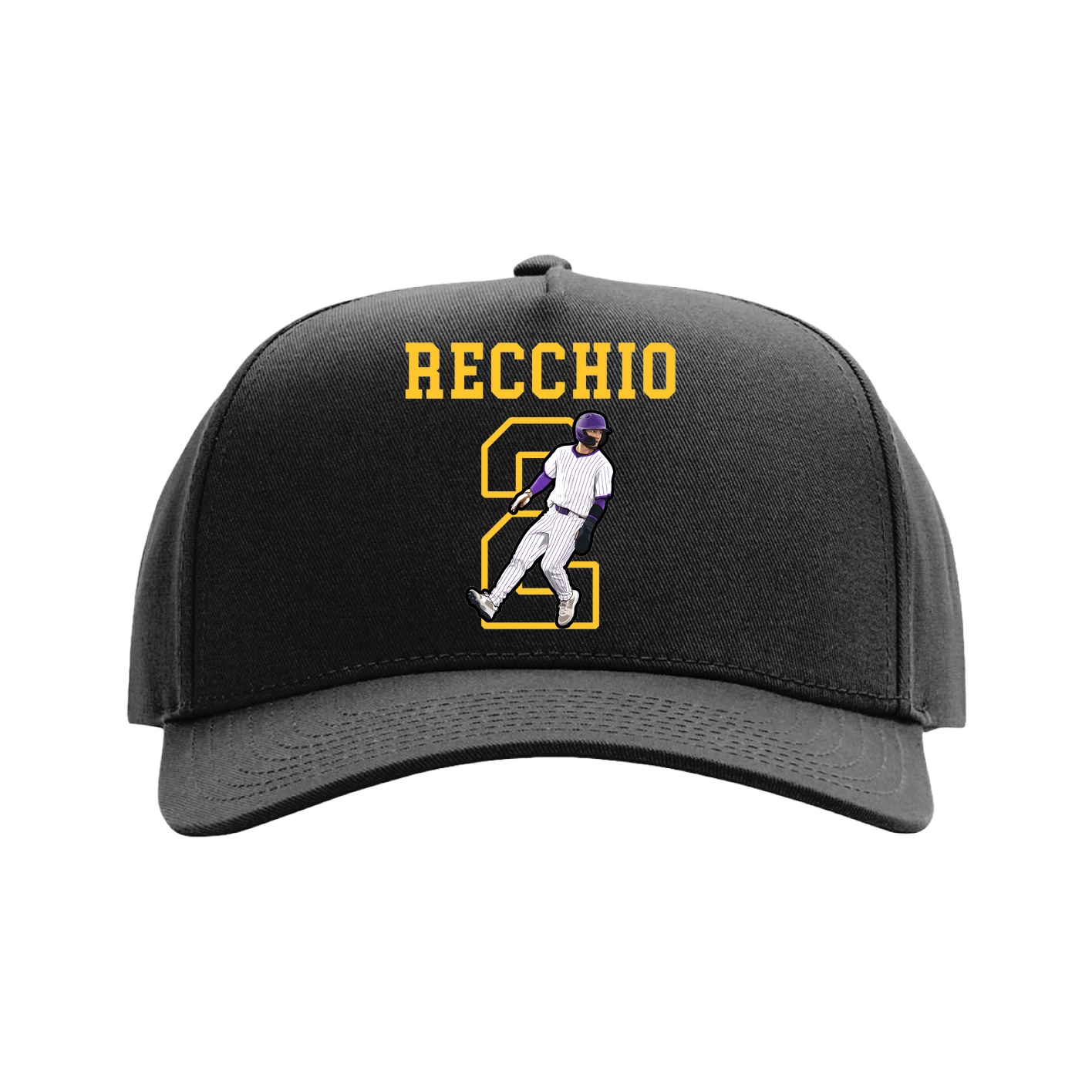 Full Fabric Five-Panel Champ Cap — Shirsey in Black
