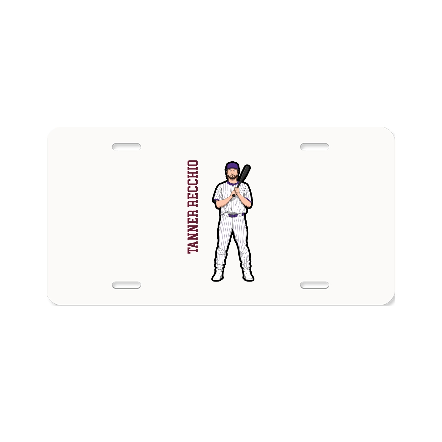 License Plate — Name Vertical in Classic