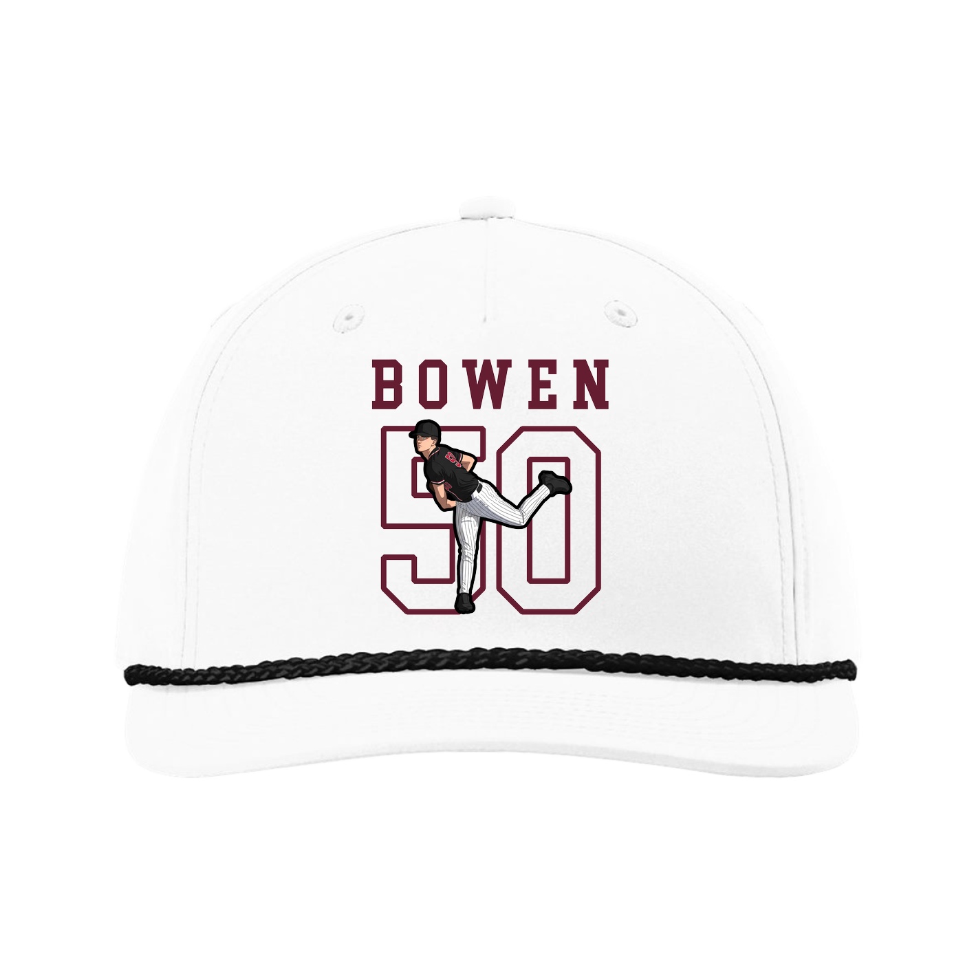 Five-Panel Classic Rope Cap — Shirsey in White
