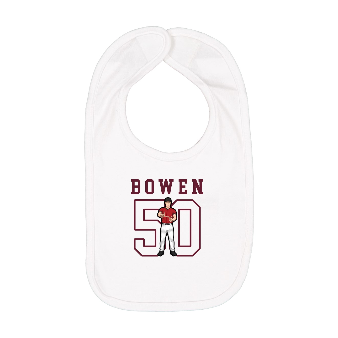 Infant Bib — Shirsey in White