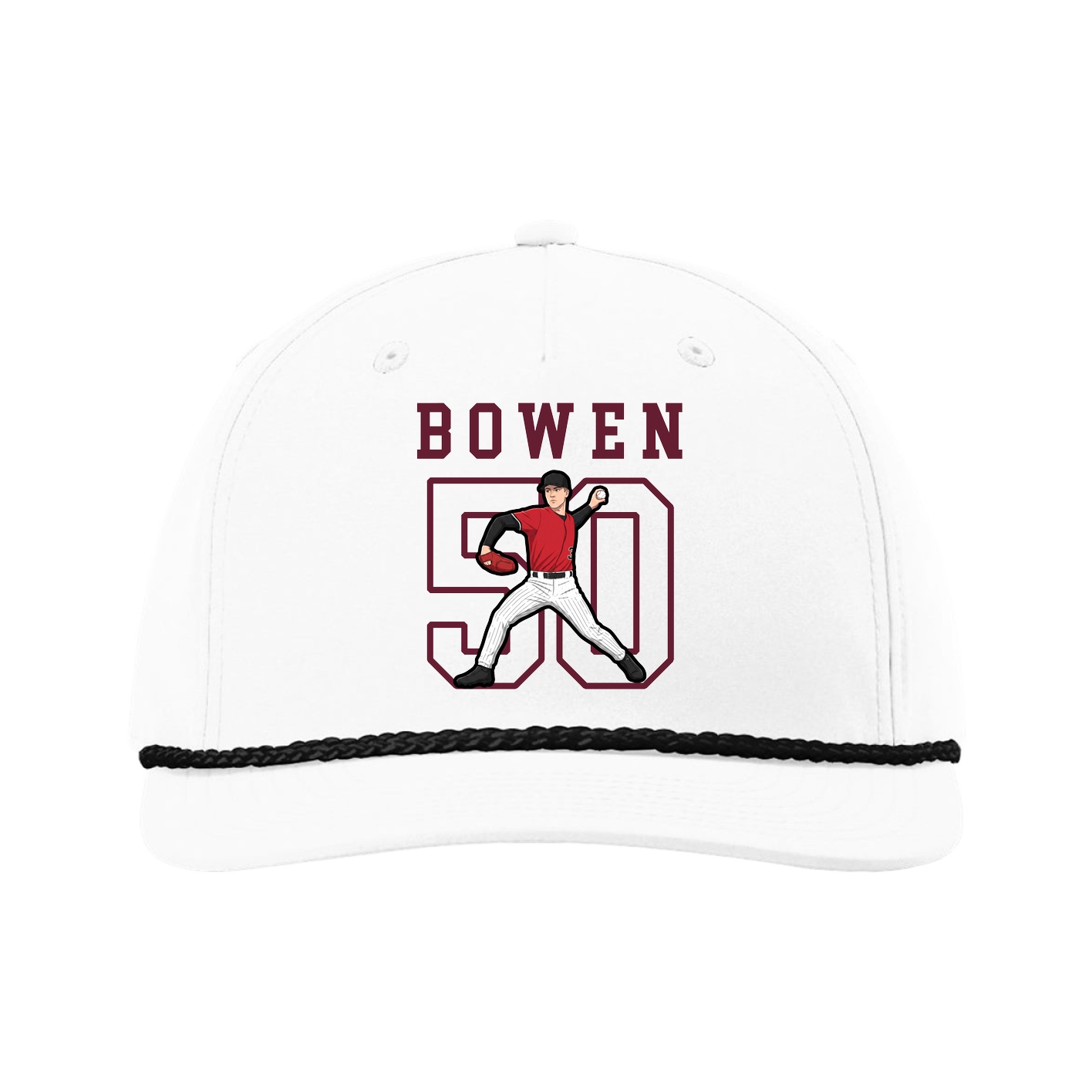 Five-Panel Classic Rope Cap — Shirsey in White