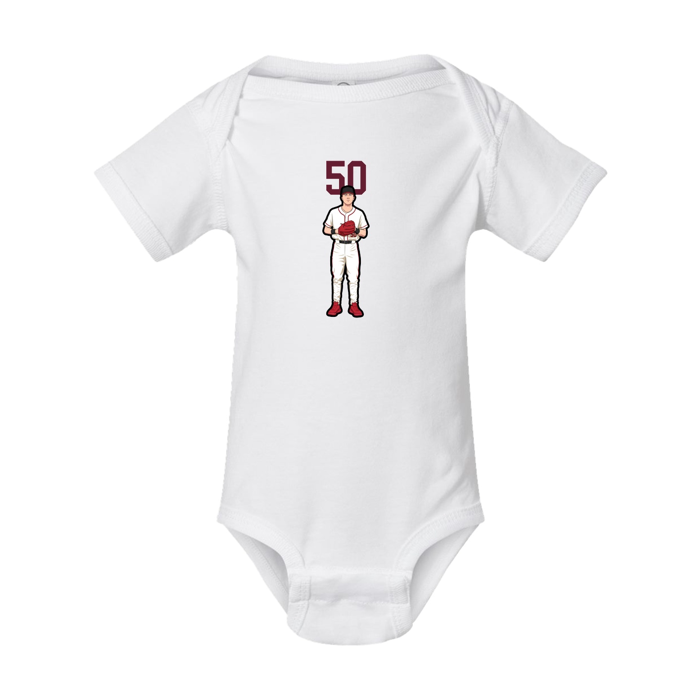 Baby Onesie — Number Top in White
