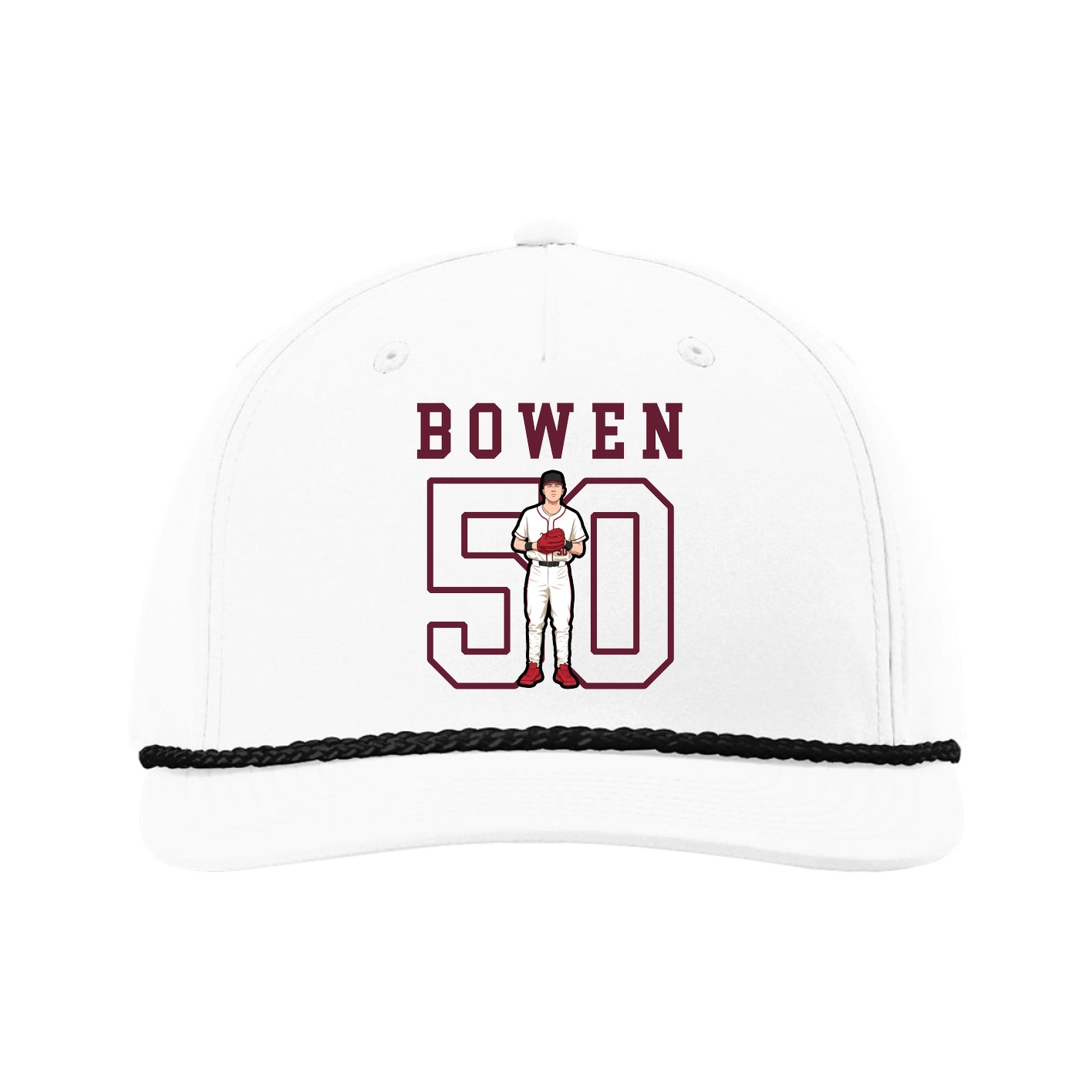 Five-Panel Classic Rope Cap — Shirsey in White