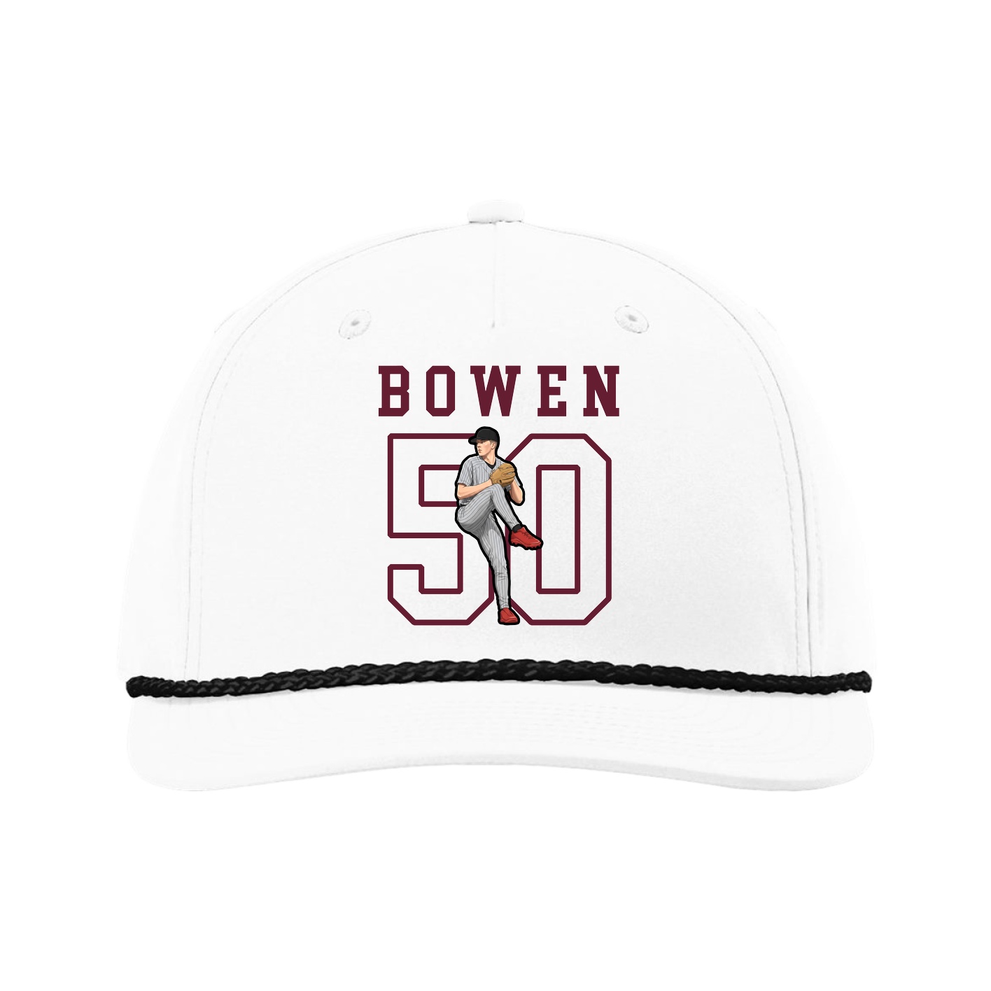 Five-Panel Classic Rope Cap — Shirsey in White