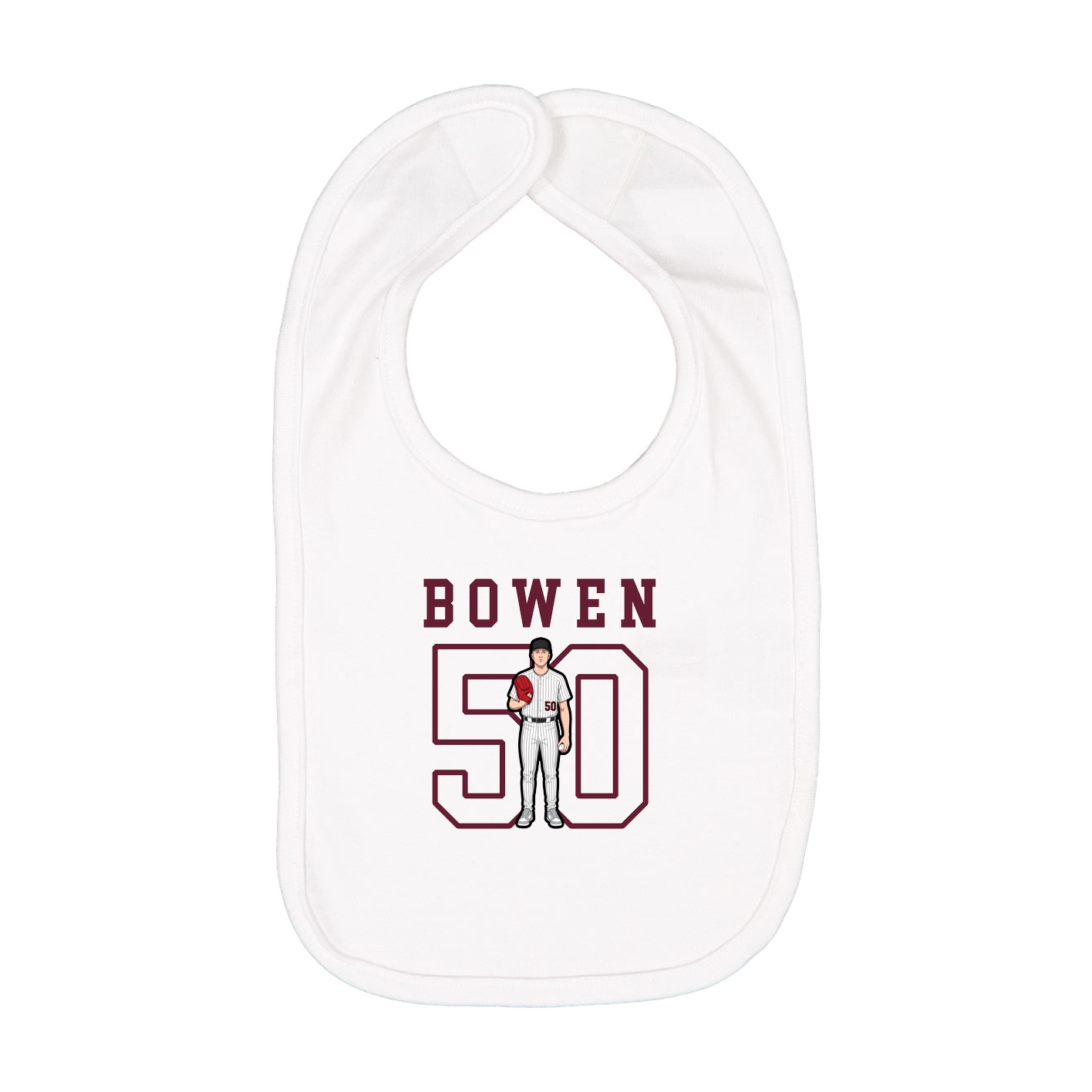 Infant Bib — Shirsey in White