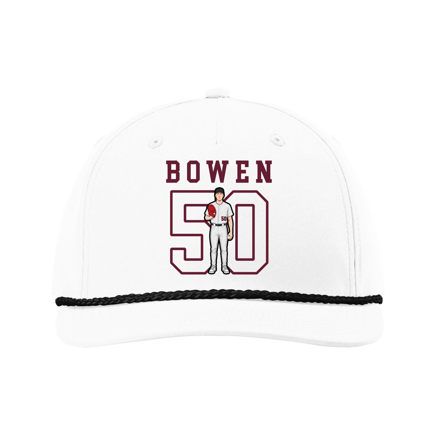 Five-Panel Classic Rope Cap — Shirsey in White
