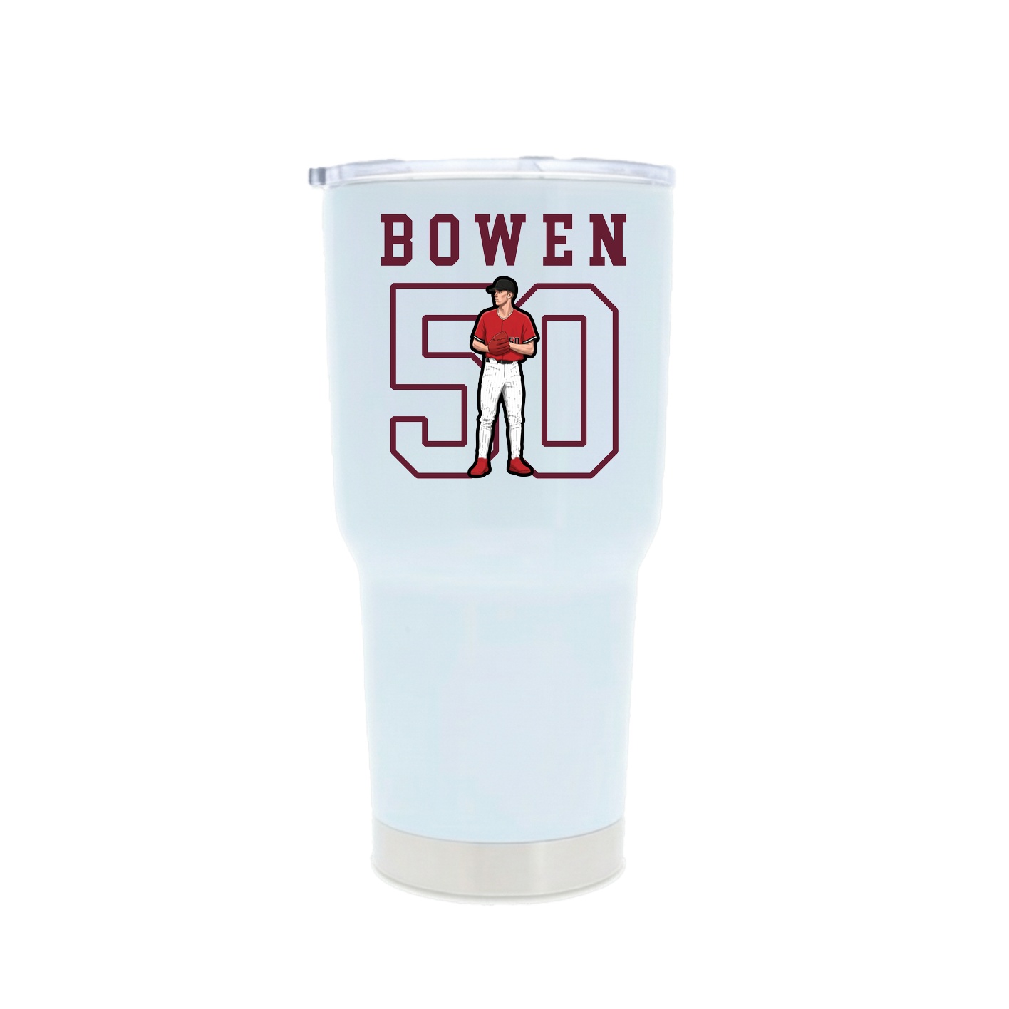 30oz Stainless Steel Tumbler — Shirsey in White