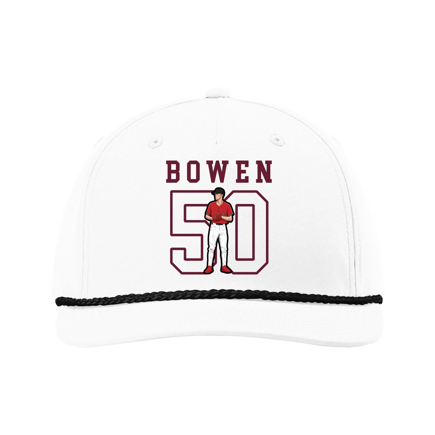 Five-Panel Classic Rope Cap — Shirsey in White