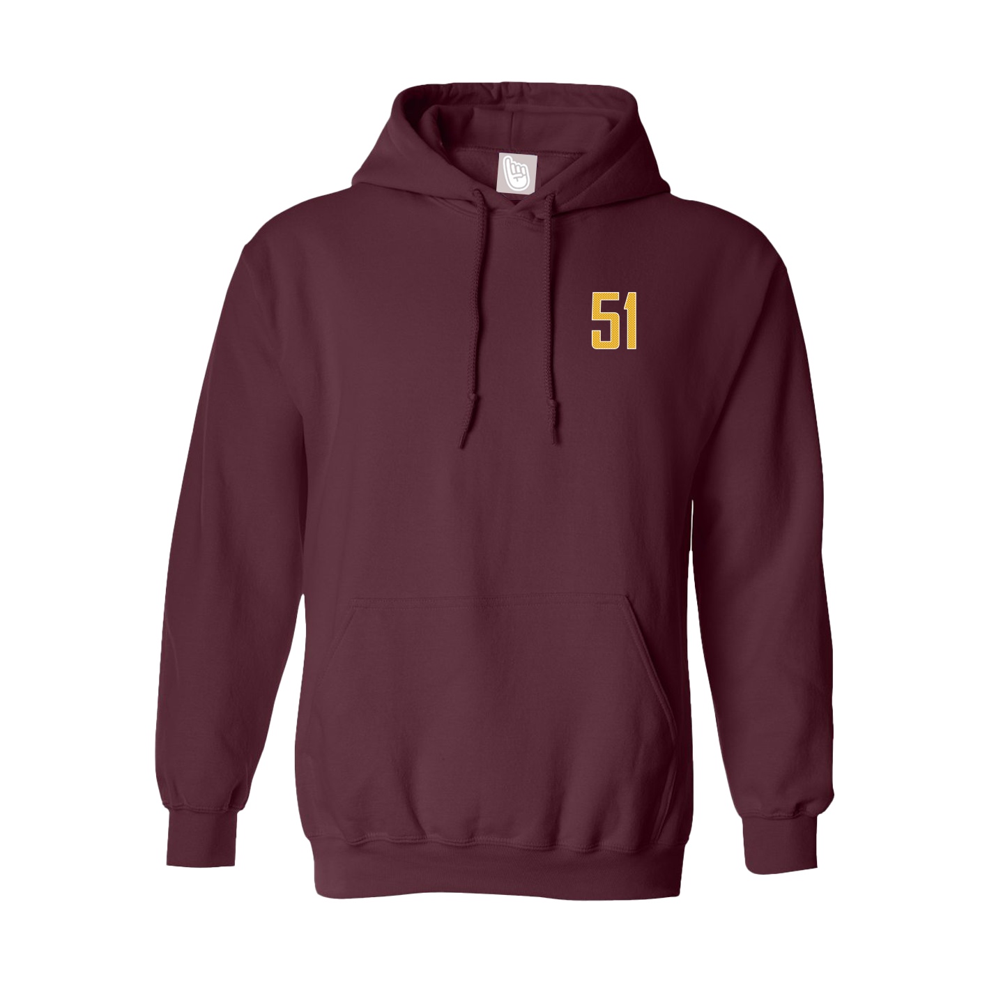 Hoodie — Front Shirsy in Maroon