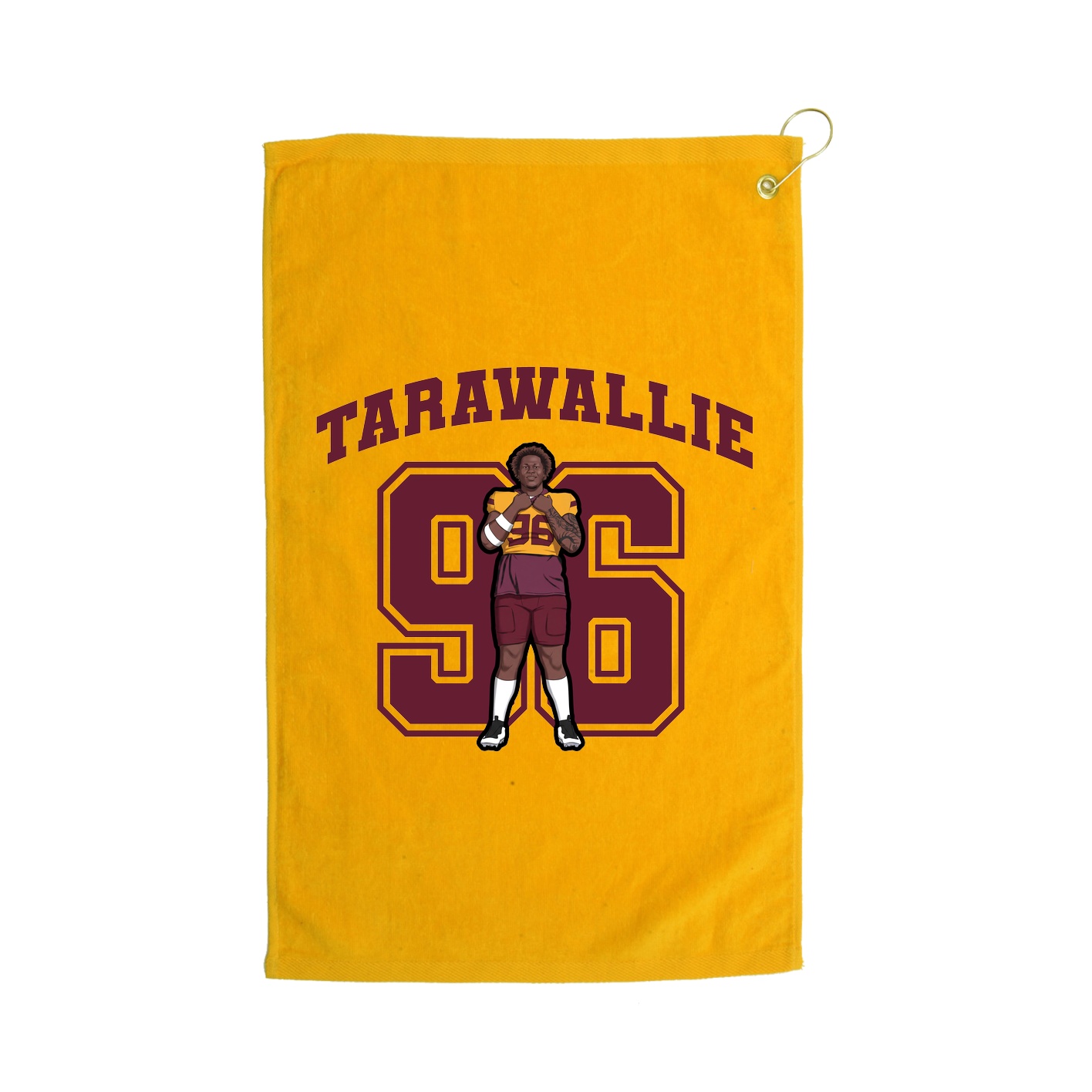 Golf Towel — Number in Gold