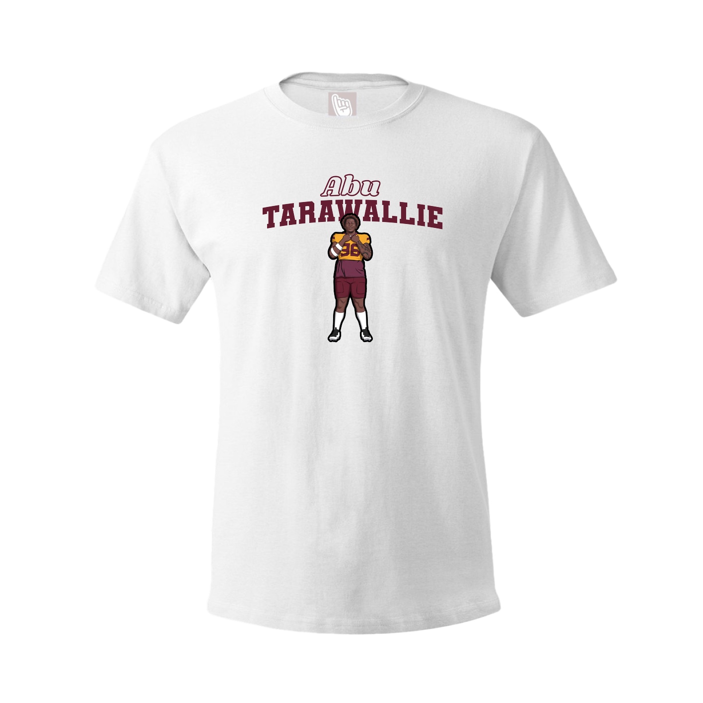 Youth Tee — Name Arch in White