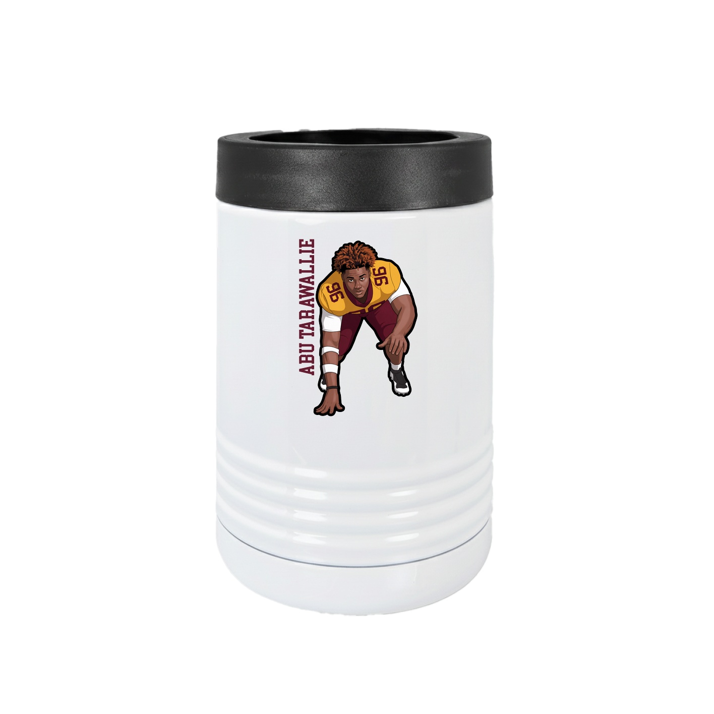 Beverage Holder — Name Vertical in White