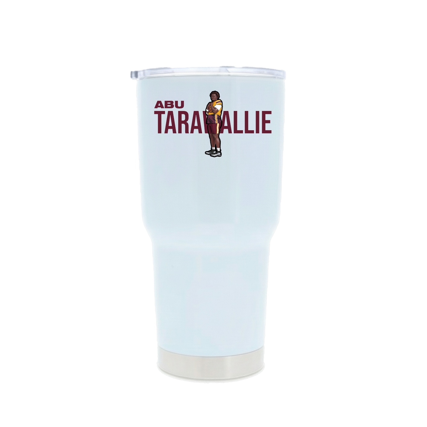 30oz Stainless Steel Tumbler — Player Name in White