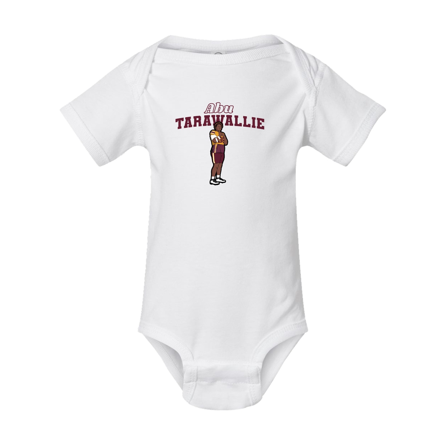 Baby Onesie — Name Arch in White