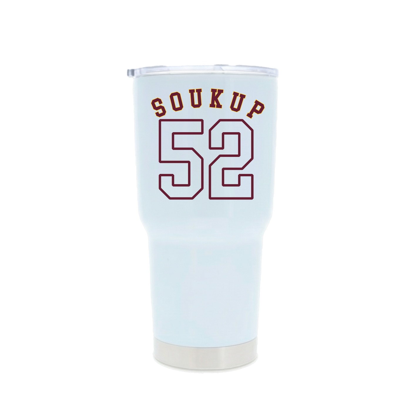 30oz Stainless Steel Tumbler — Shirsey Arch in White