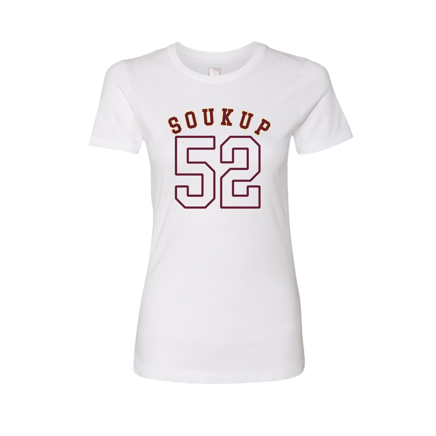 Fitted Women's Tee — Shirsey Arch in White