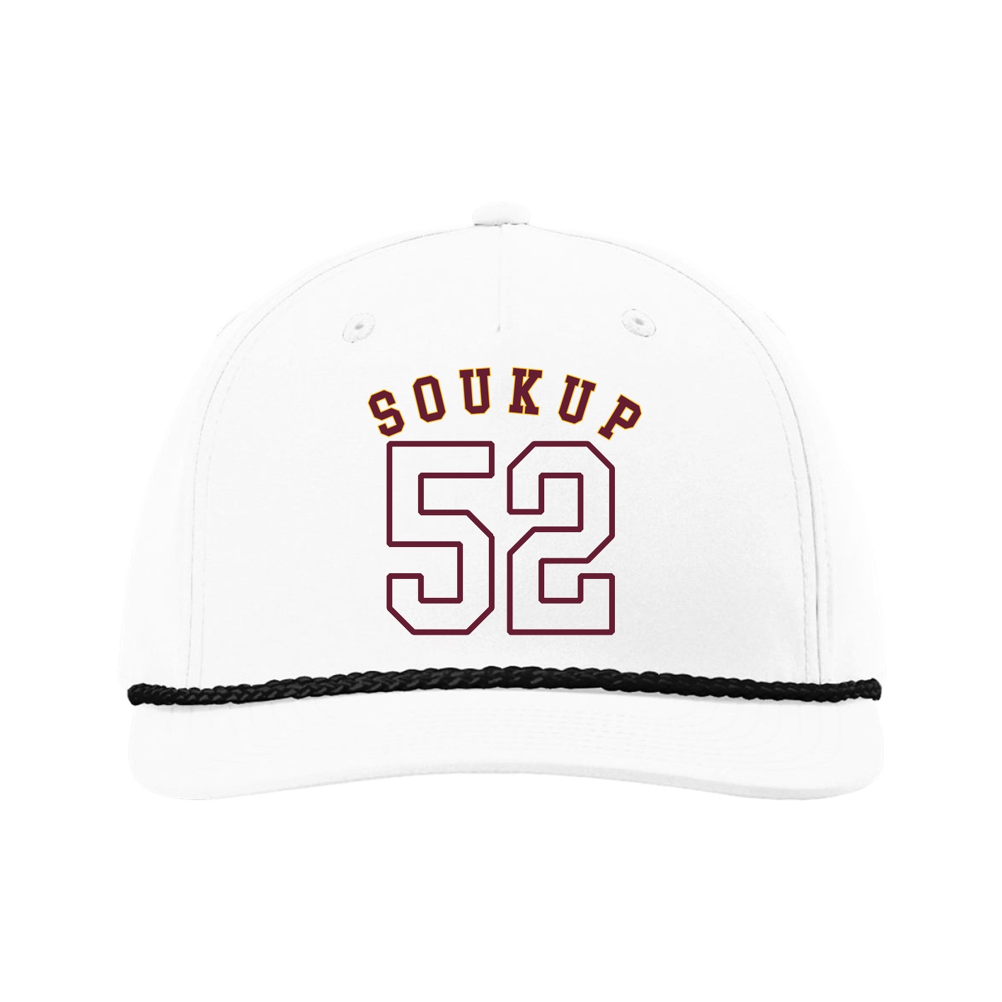 Five-Panel Classic Rope Cap — Shirsey Arch in White