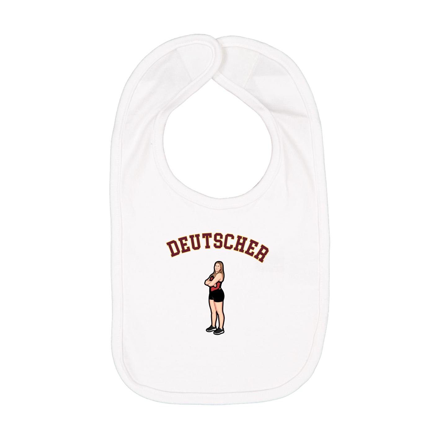 Infant Bib — Shirsey Arch in White