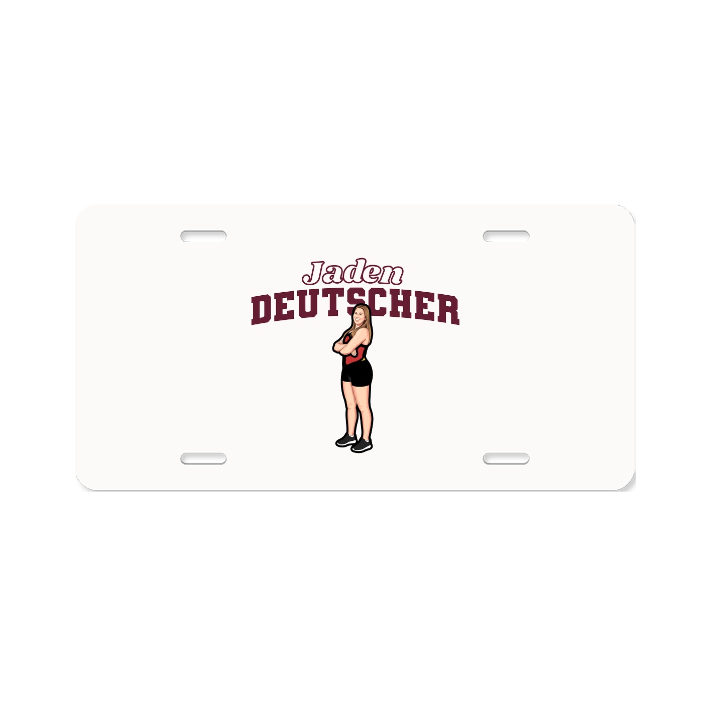 License Plate — Name Arch in Classic