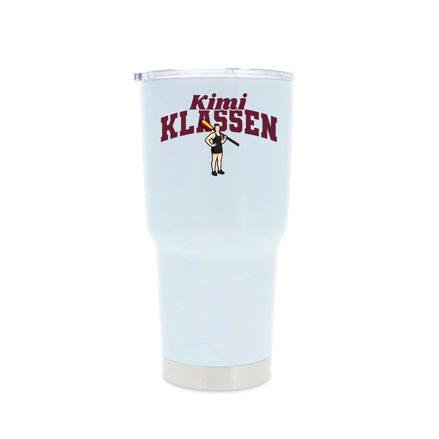 30oz Stainless Steel Tumbler — Signature Arch in White