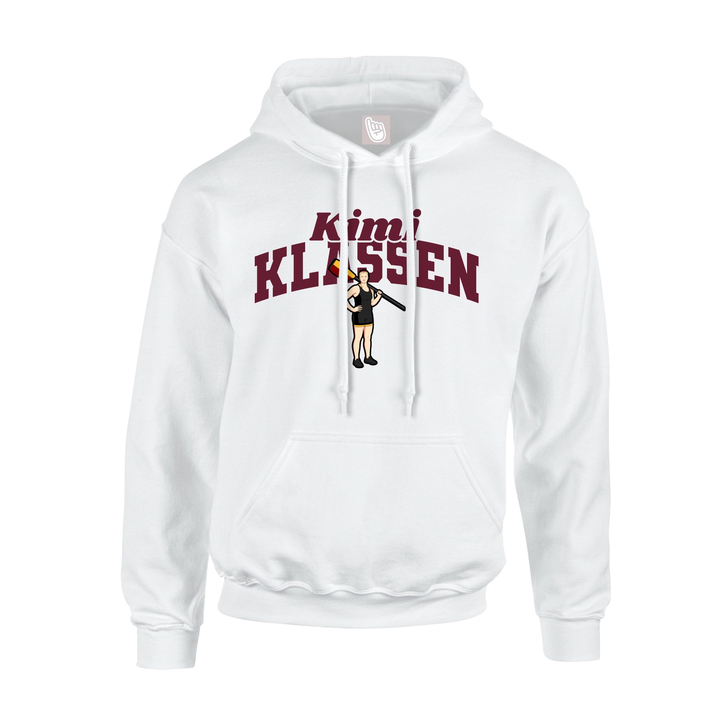 Youth Hoodie — Signature Arch in White