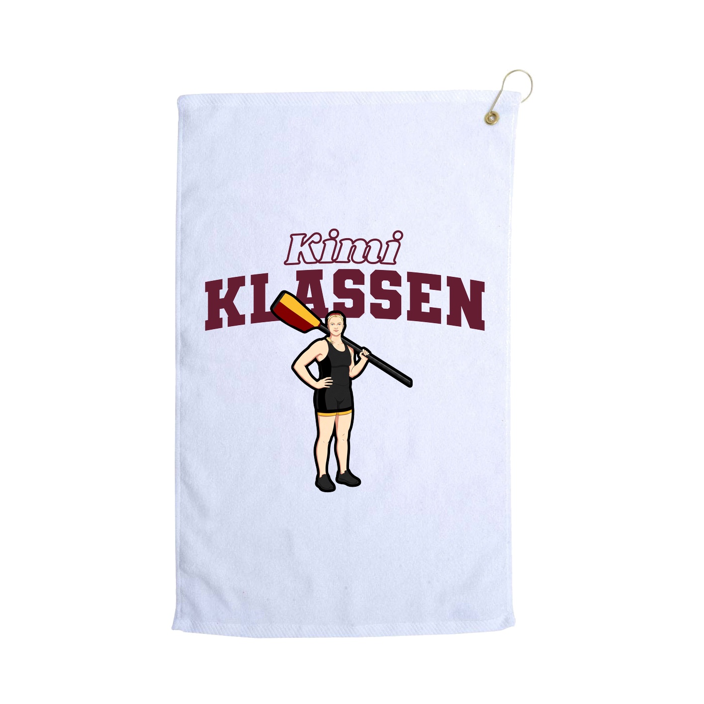 Golf Towel — Name Arch in White