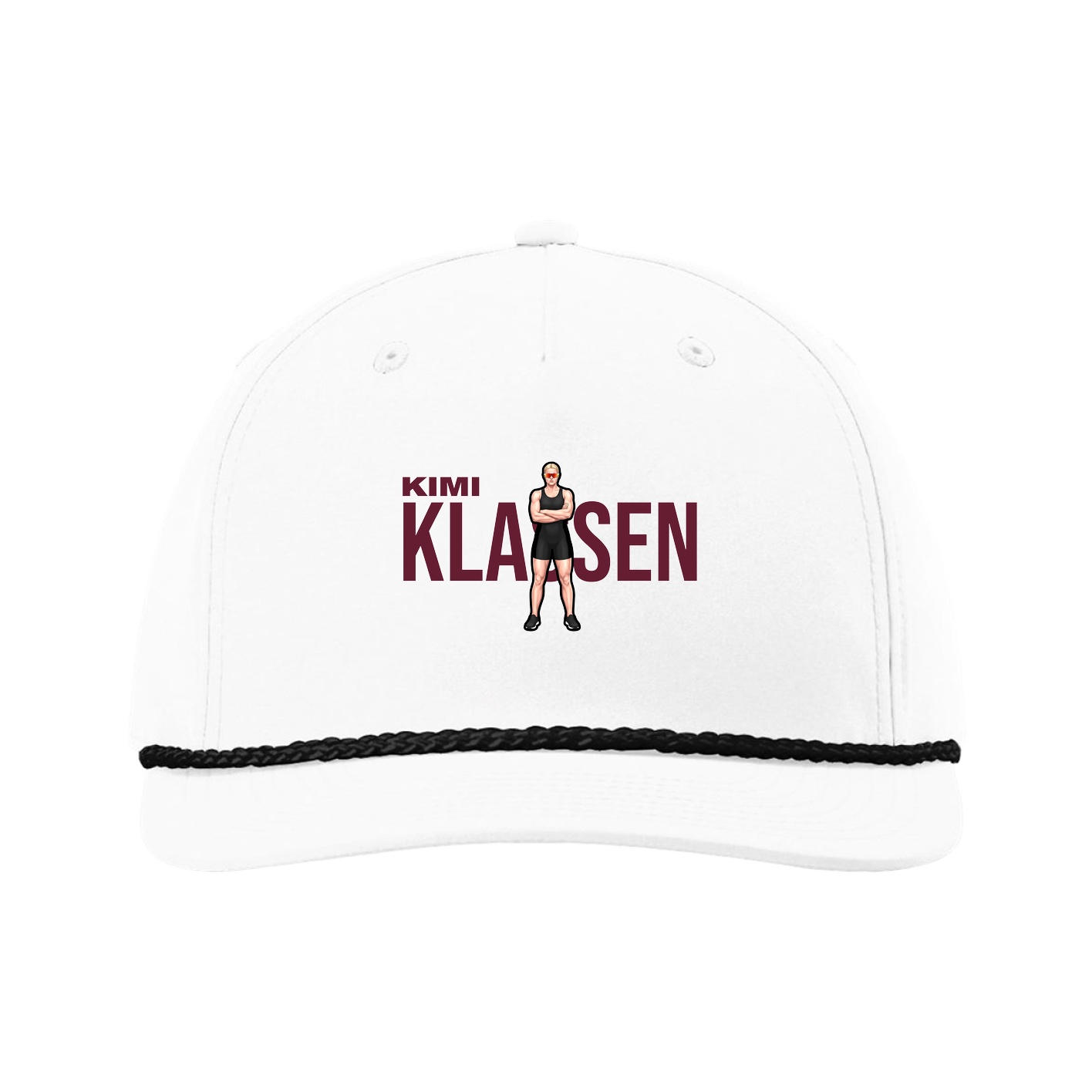 Five-Panel Classic Rope Cap — Player Name in White